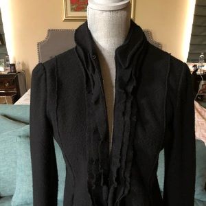 100% merino wool, black dressy jacket/sweater